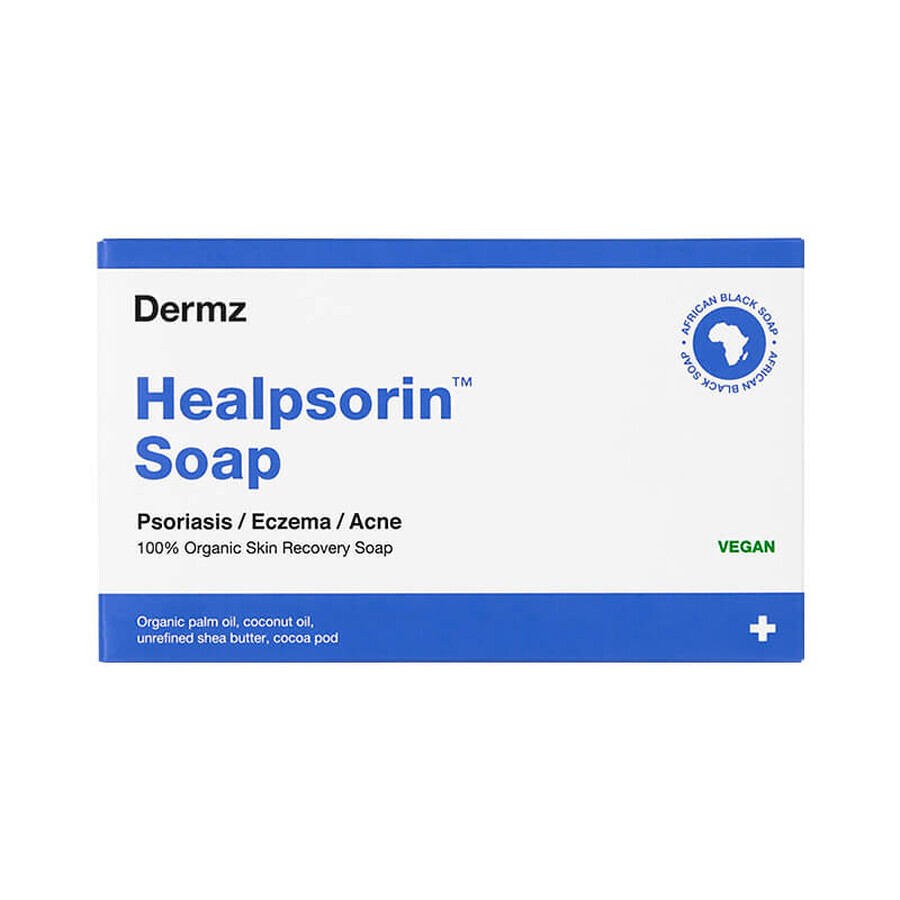 Healpsorin, schwarze afrikanische Seife für Psoriasis und Akne, 100 g