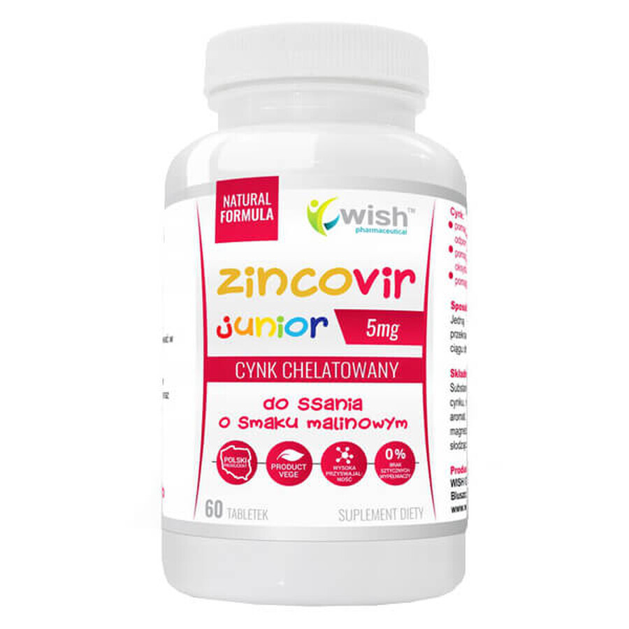 Wish Zinc Junior, 60 pastile