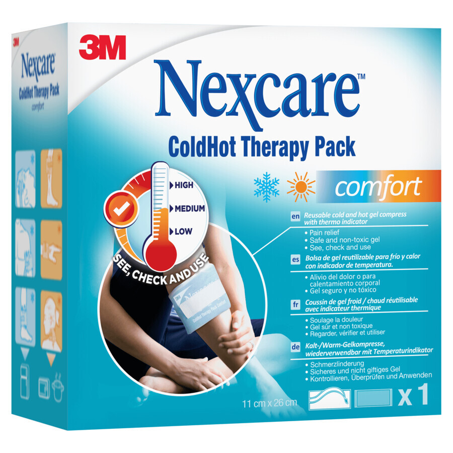 Nexcare ColdHot Comfort, Gelpack, 11 cm x 26 cm, 1 Stück