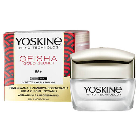 DAX Yoskine Geisha Gold Secret 55 +, cremă antirid cu fire de mătase, zi și noapte, 50 ml.