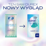 Durex Invisible Close Fit, preservativos ajustados, 10 piezas