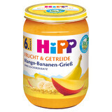 HiPP Fruits et Céréales Bio, mangue avec banane et semoule, à partir de 6 mois, 190 g