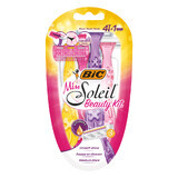 BIC Miss Soleil Beauty Kit, rasoio da donna, tre lame, 4 pezzi + trimmer