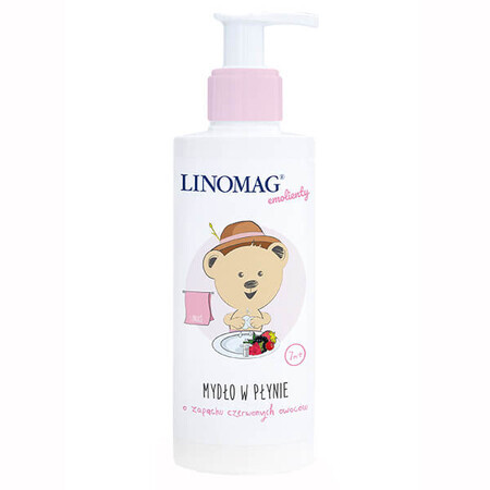 Linomag Emolients, Flüssigseife mit dem Duft roter Früchte ab 7 Monaten, 200 ml