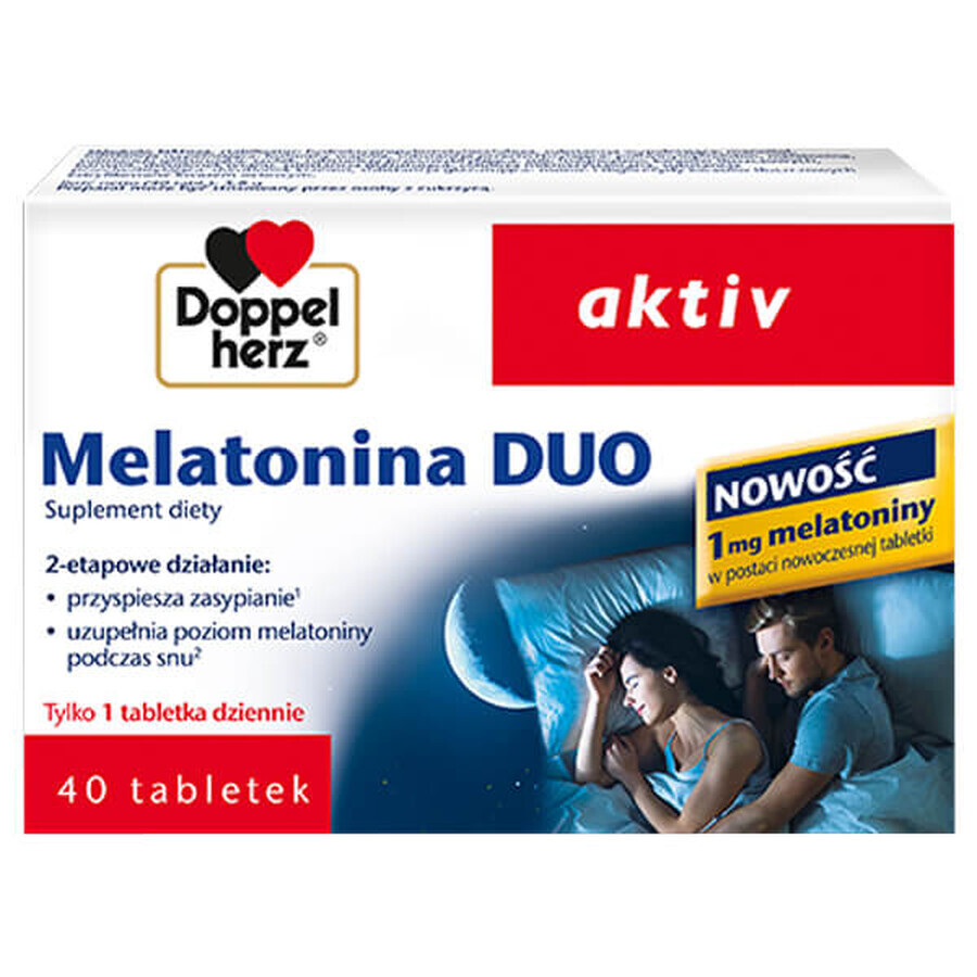 Doppelherz aktiv Melatonin Duo, 40 Tabletten