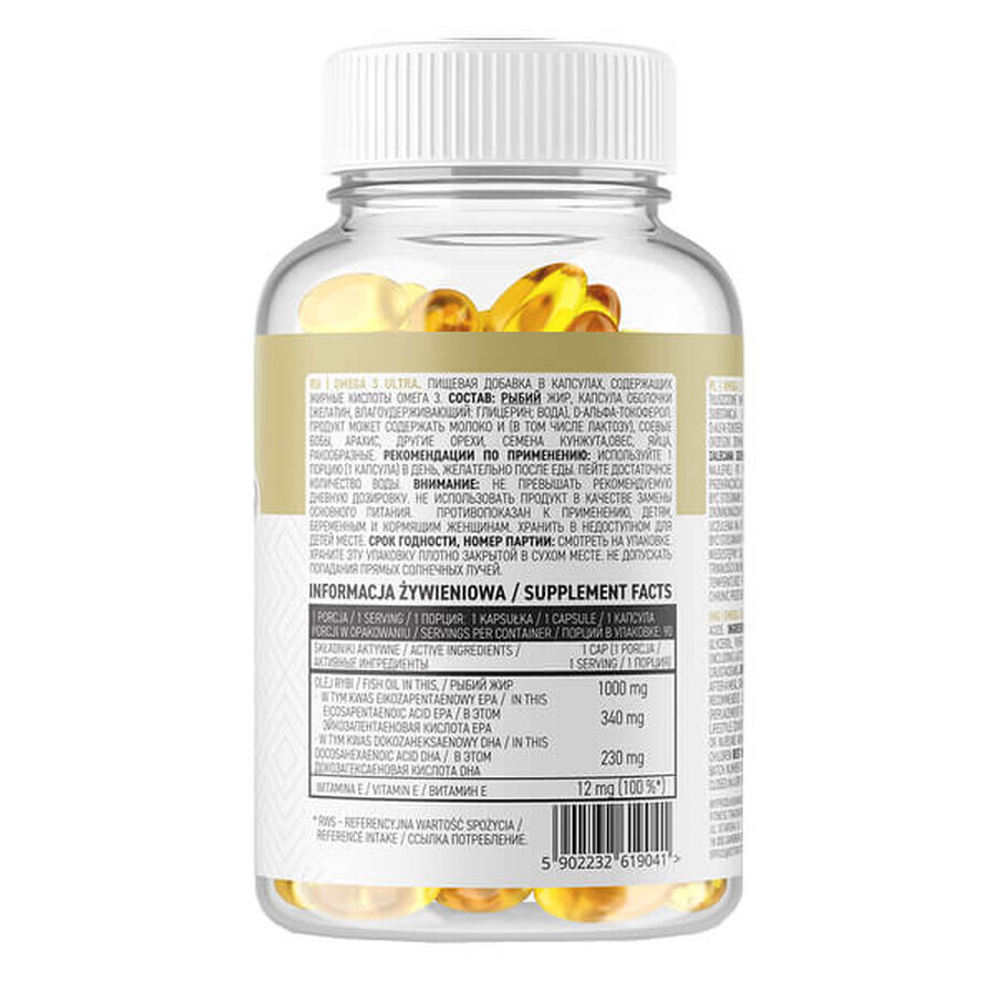 OstroVit Omega 3 Ultra, 90 capsule