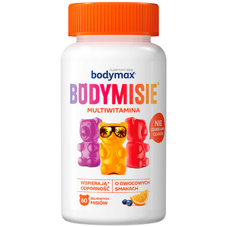 Bodymax Bodymisie, bonbons pour enfants à partir de 3 ans et adultes, goût fruits, 60 pièces