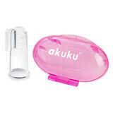 AKUKU, pennello da dito in silicone, rosa, A0265, 1 pezzo