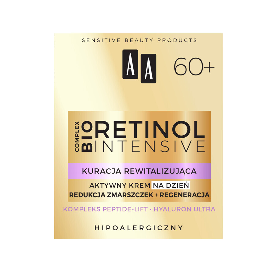 AA Retinol Intensive 60+, aktive Tagescreme, Faltenreduktion + Regeneration, 50 ml