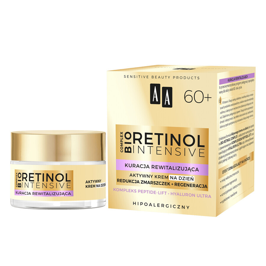 AA Retinol Intensive 60+, aktive Tagescreme, Faltenreduktion + Regeneration, 50 ml