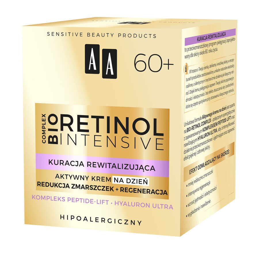 AA Retinol Intensive 60+, aktive Tagescreme, Faltenreduktion + Regeneration, 50 ml