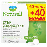 Naturell Organic Zinc + C, 60 tablets + 40 free tablets