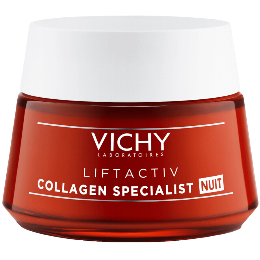 Vichy Liftactiv Collagen Specialist, cremă de noapte anti-îmbătrânire, 50 ml