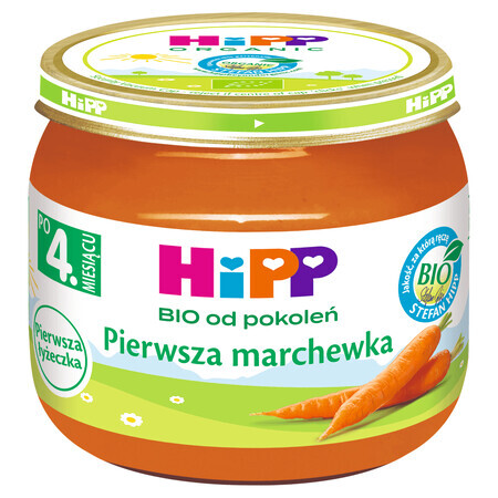 HiPP Verdure Bio, prima carota, dopo 4 mesi, 80 g