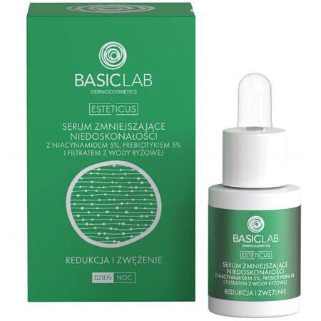 BasicLab Esteticus, Serum zur Reduzierung von Unreinheiten mit Niacinamid 5%, Reduzierung und Verengung, 15 ml