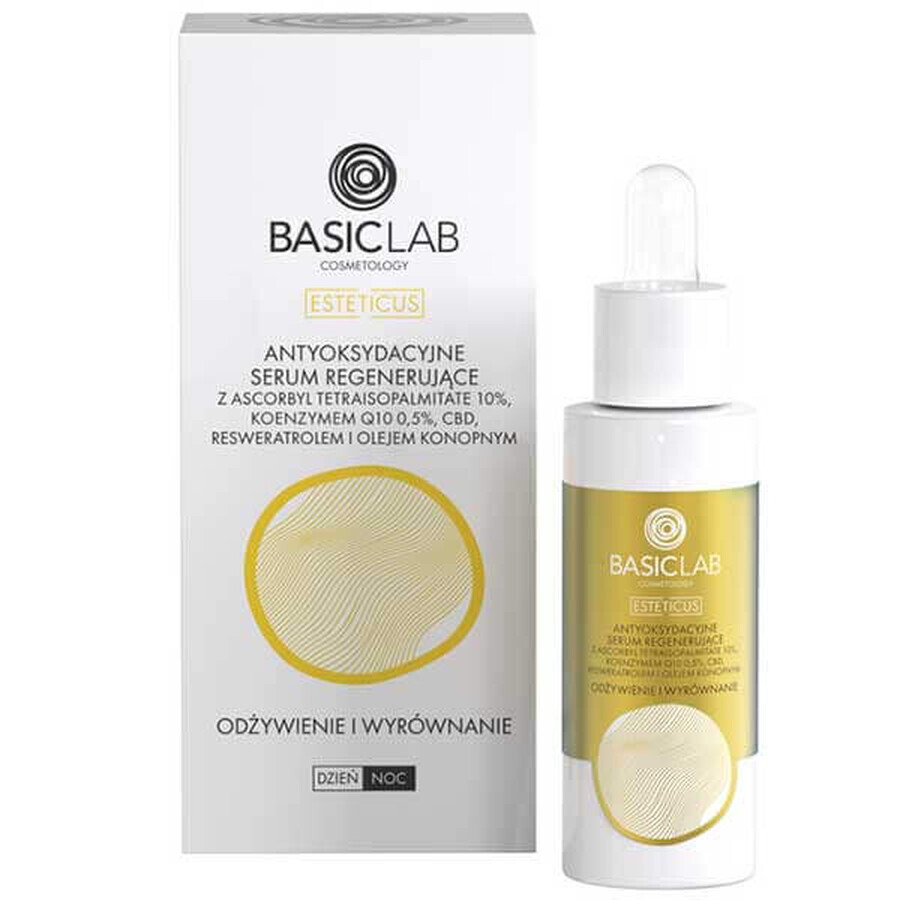 BasicLab Esteticus, antioxidatives regenerierendes Serum mit Vitamin C 10%, nährend und ausgleichend, 30 ml