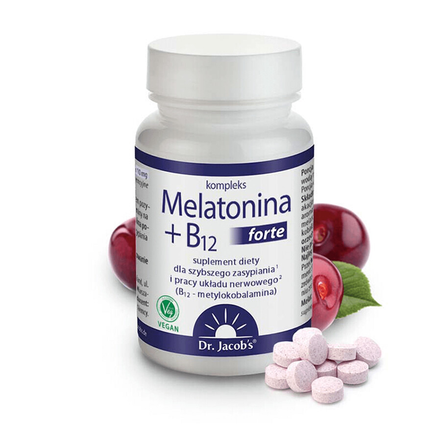 Dr. Jacob's Melatonin + B12-Komplex Forte, 90 Tabletten