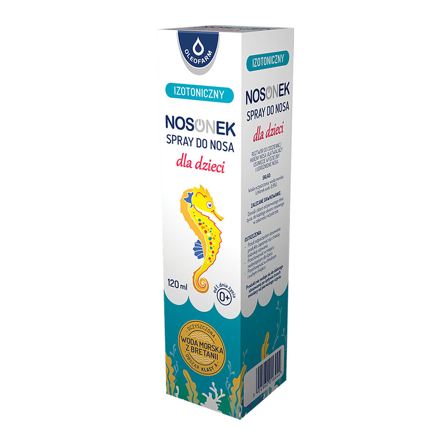 Nosonek, spray nasal isotonique pour les enfants à partir de 1 jour, 120 ml