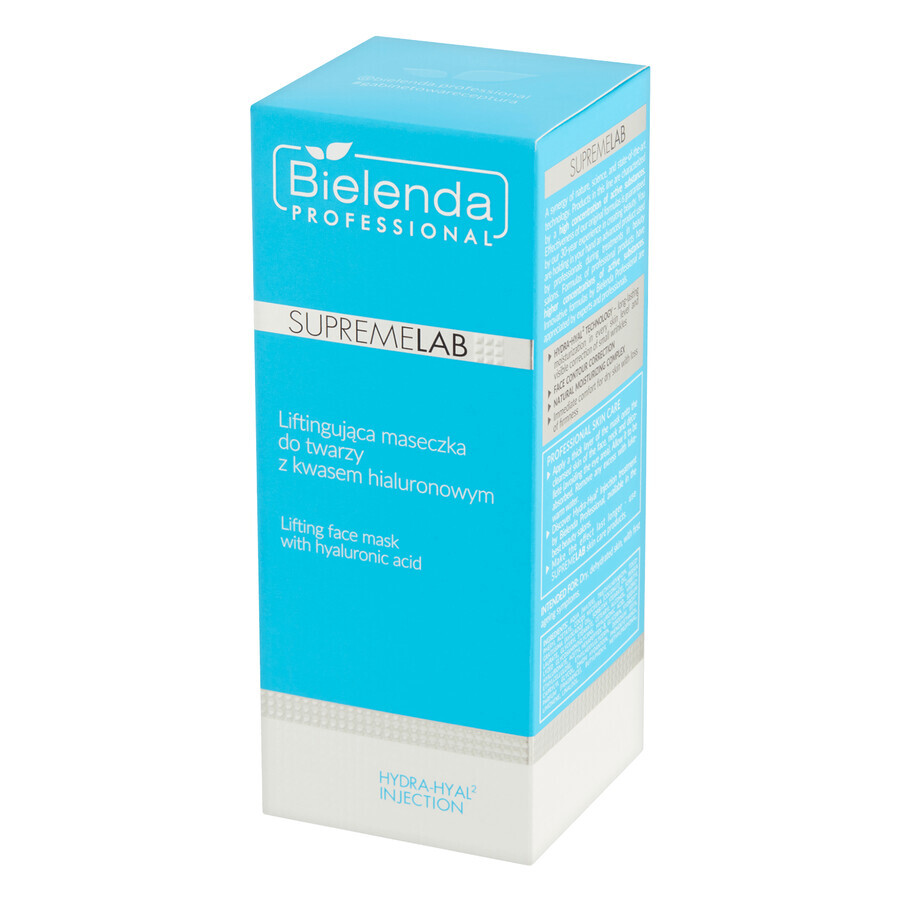 Bielenda Professional SupremeLAB Hydra-Hyal2, straffende Gesichtsmaske mit Hyaluronsäure, 70 ml