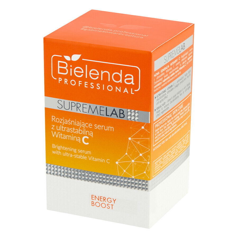 Bielenda Professional SupremeLAB Energy Boost, Serum zur Hautaufhellung mit Vitamin C, 15 ml