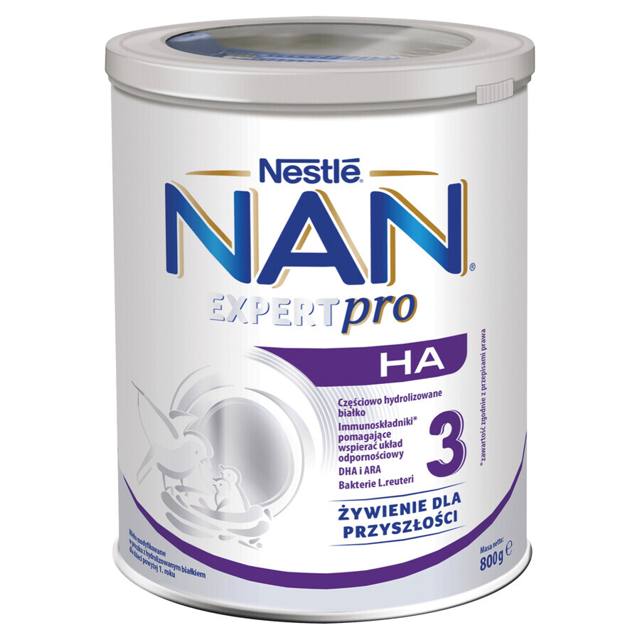 Nestle NAN Expertpro HA 3, lapte modificat pentru copii peste 1 an, 800 g