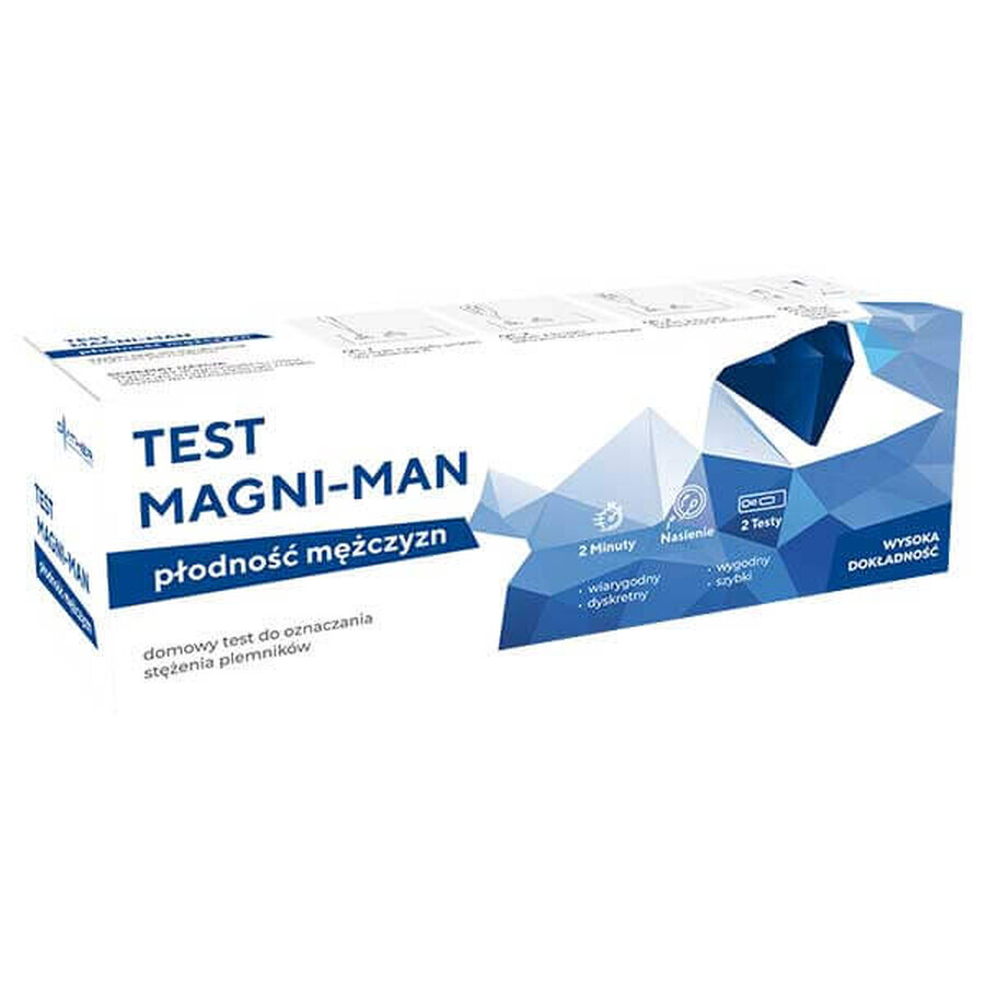 Diather Test Magni-Man, Spermienkonzentrationstest für zu Hause, männliche Fruchtbarkeit, 2 Stück