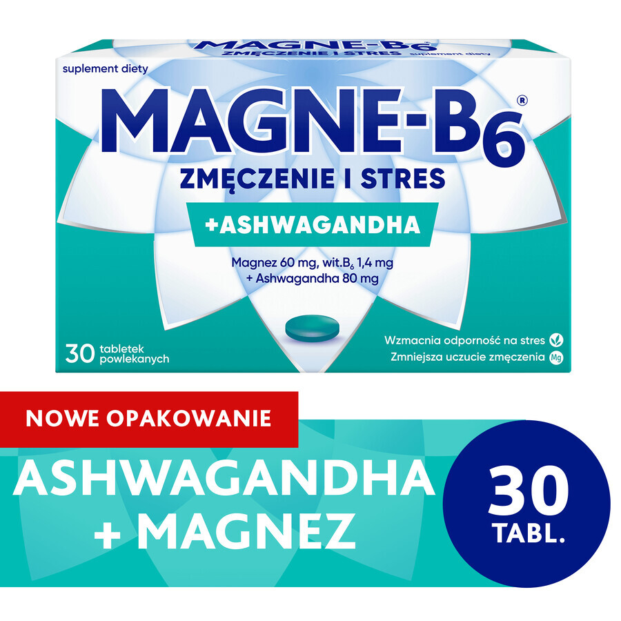 Magne-B6 Vermoeidheid en Stress, 30 filmomhulde tabletten