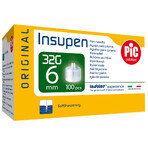 Pic Solution Insupen, insulinepenaalden, 32G (0,23 mm) x 6 mm, 100 stuks