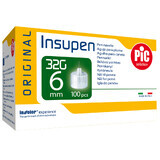 Pic Solution Insupen, Insulin-Pen-Nadeln, 32G (0,23 mm) x 6 mm, 100 Stück