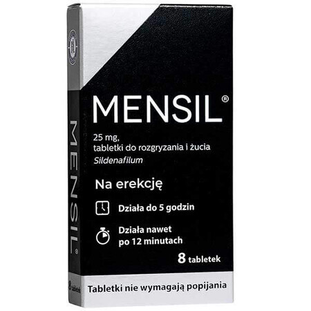 Mensil 25 mg, 8 kauwtabletten