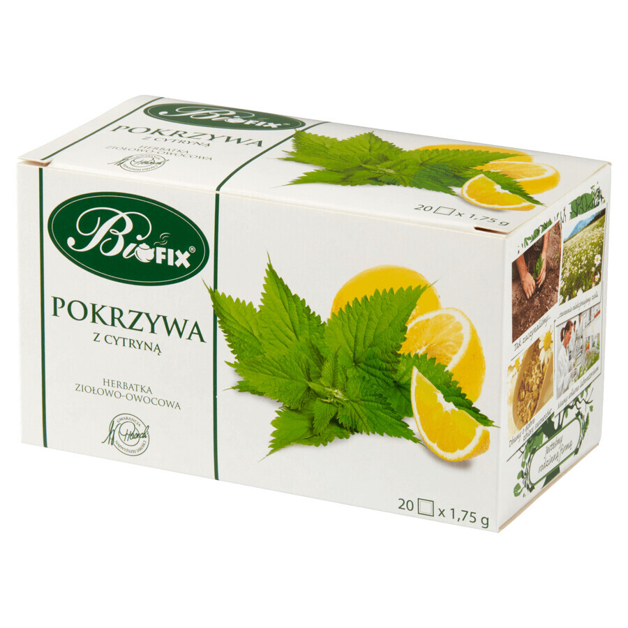 Bi fix Urzică cu lămâie, ceai de plante și fructe, 1,75 g x 20 pliculețe