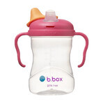 B.Box, cup for learning to drink, set 4 in 1, raspberry, from 4 months, 240 ml