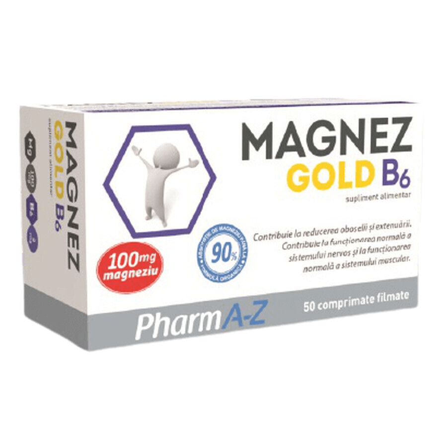 Magnez Gold B6, 50 Tabletten, PharmA-Z