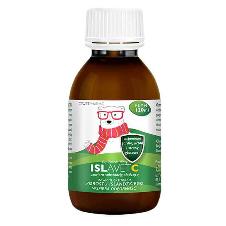 AvetPharma Islavet C, für Kinder ab 3 Jahren und Erwachsene, Himbeergeschmack, 120 ml