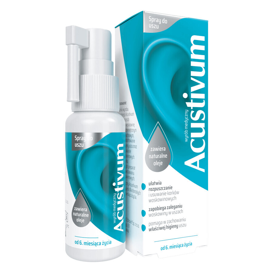 Acustivum, Ohrenhygienespray, für Kinder ab 6 Monaten und Erwachsene, 20 ml