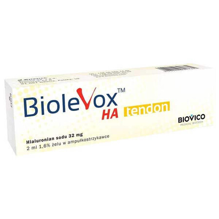 Biovico, Biolevox HA Tendón, gel de administración, jeringa de 2 ml x 1 ampolla