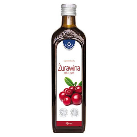 Oleofarm Cranberry, Saft + Zink, 490 ml