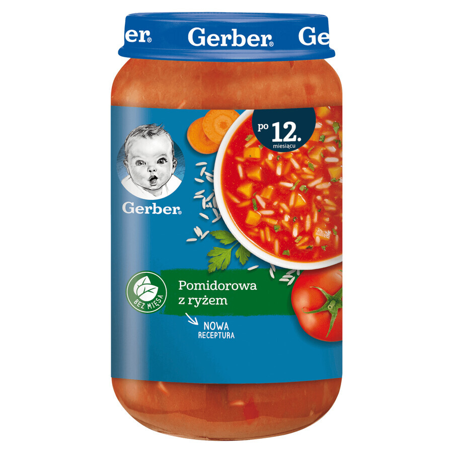 Gerber Suppe, Tomate mit Reis, nach 12 Monaten, 250 g