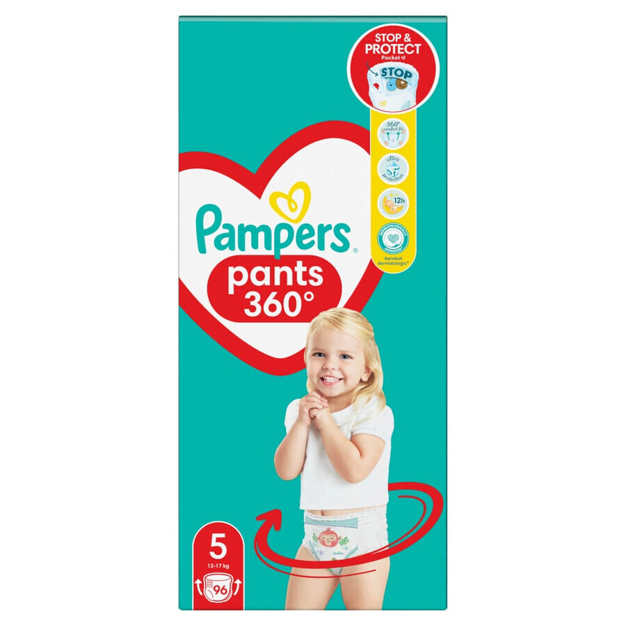 Pampers Pants, pannolini, taglia 5, 12-17 kg, 96 pz.