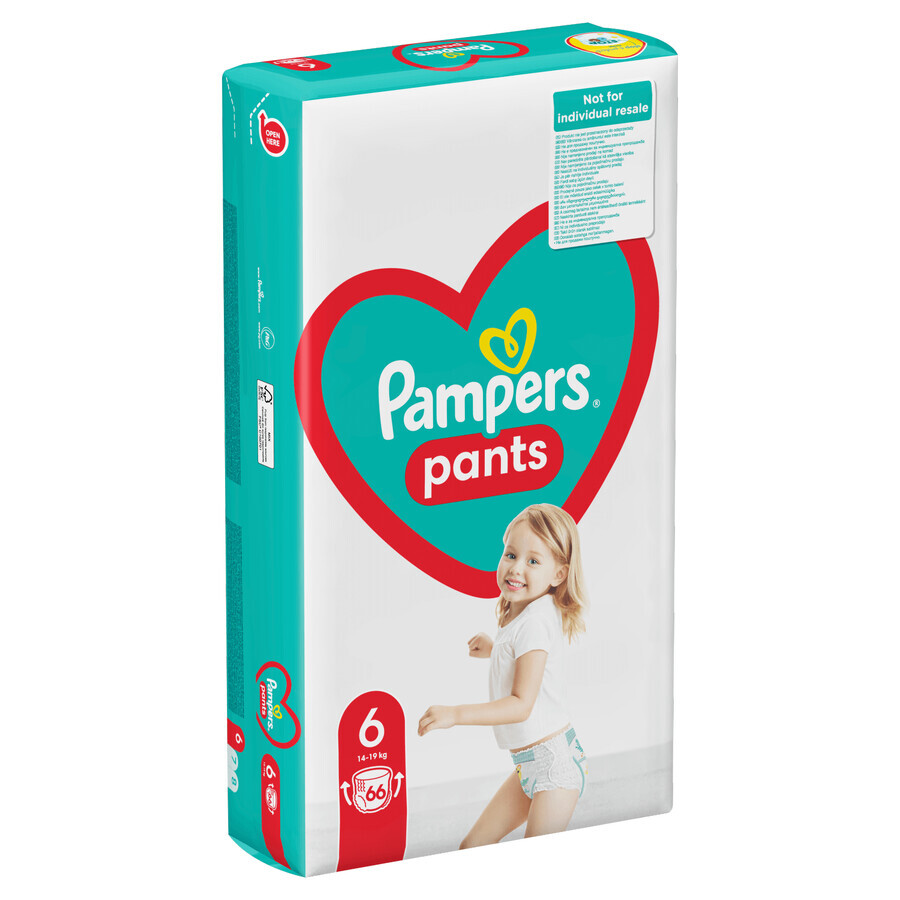 Pampers Pants, pannolini, Extra Large, taglia 6, 14-19 kg, 132 pz.