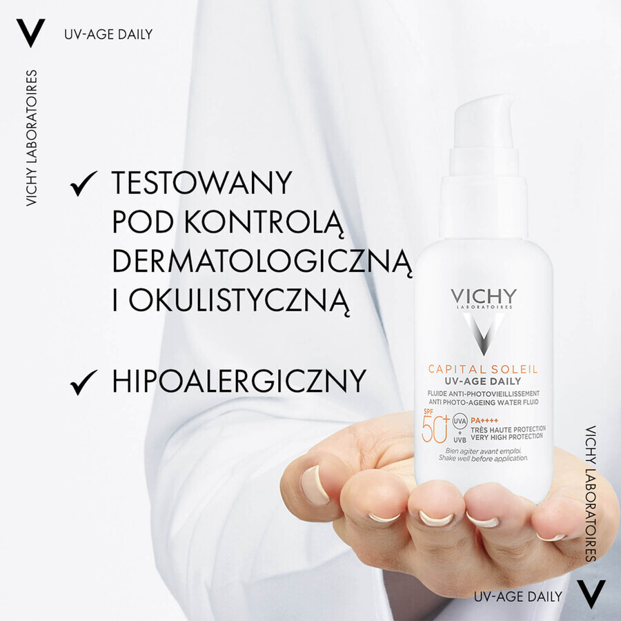 Vichy Capital Soleil UV-Age Daily, Fluid gegen Lichtalterung, SPF 50+, 40 ml