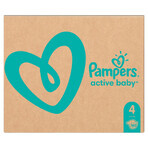 Pampers Active Baby, Windeln Größe 4, 9-14 kg, 180 Stück