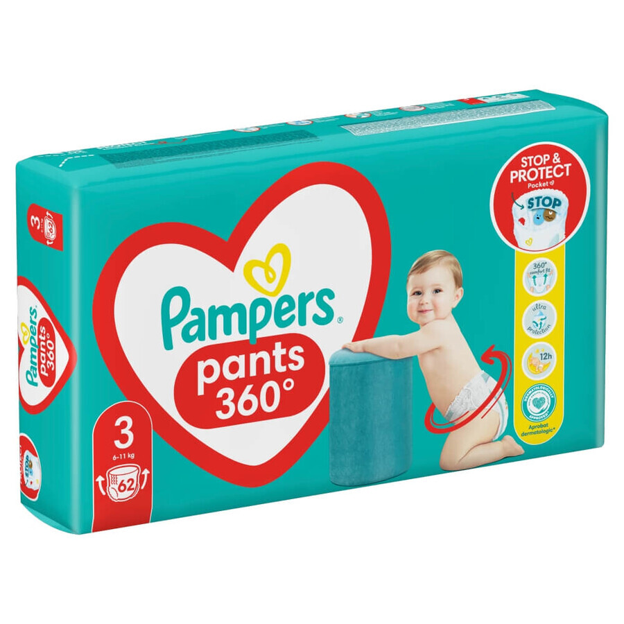 Pampers Pants, Windeln, Größe 3, 6-11 kg, 62 Stück