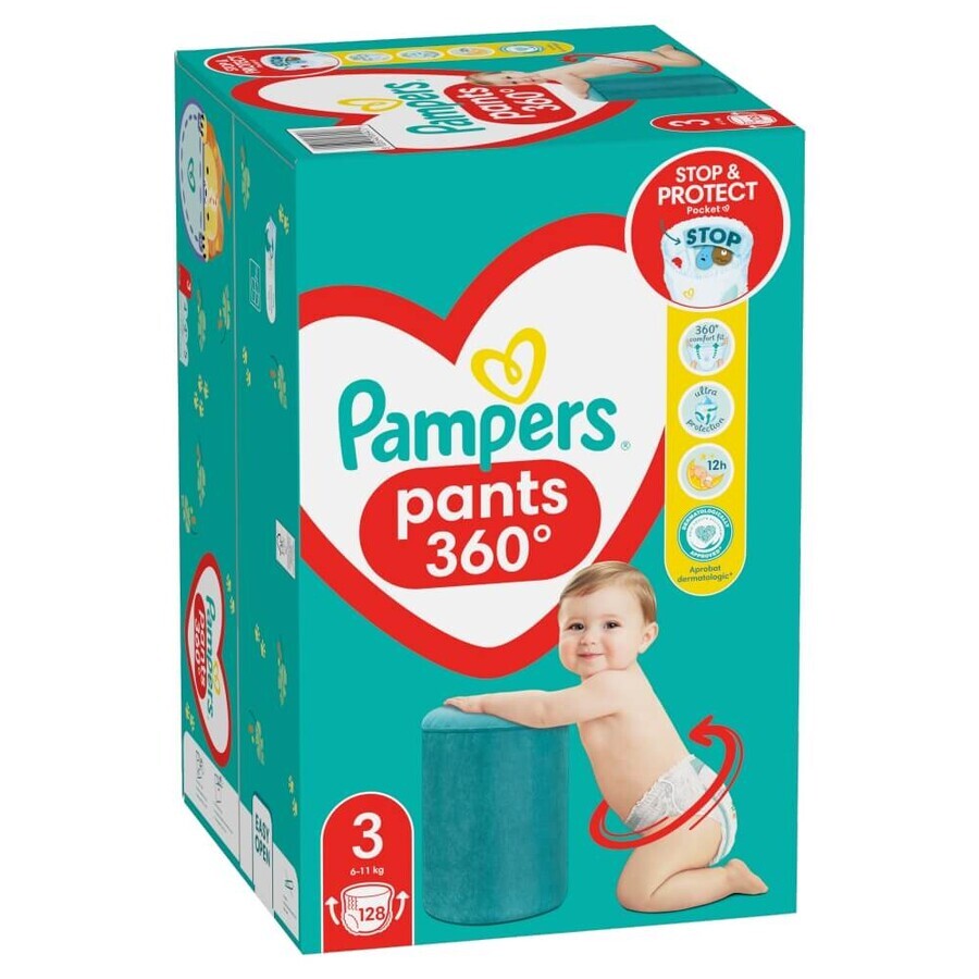 Pampers Pants, pannolini, taglia 3, 6-11 kg, 128 pz.