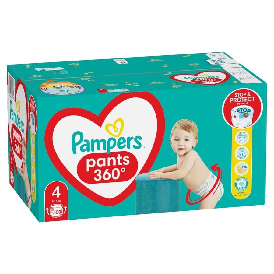 Pampers Pants, diapers, size 4, 9-15 kg, 108 pcs