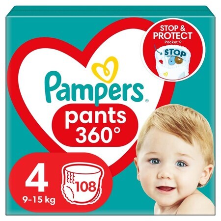 Pampers Pants, diapers, size 4, 9-15 kg, 108 pcs