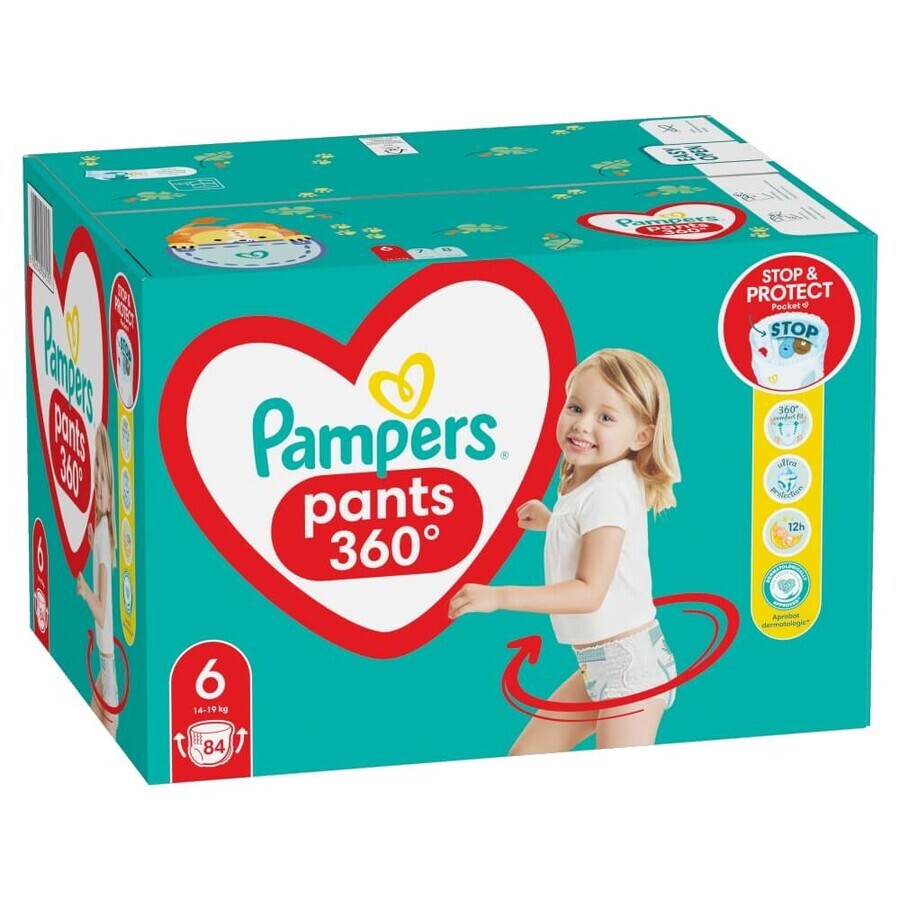 Pampers Pants, scutece, mărimea 6, 14-19 kg, 84 buc