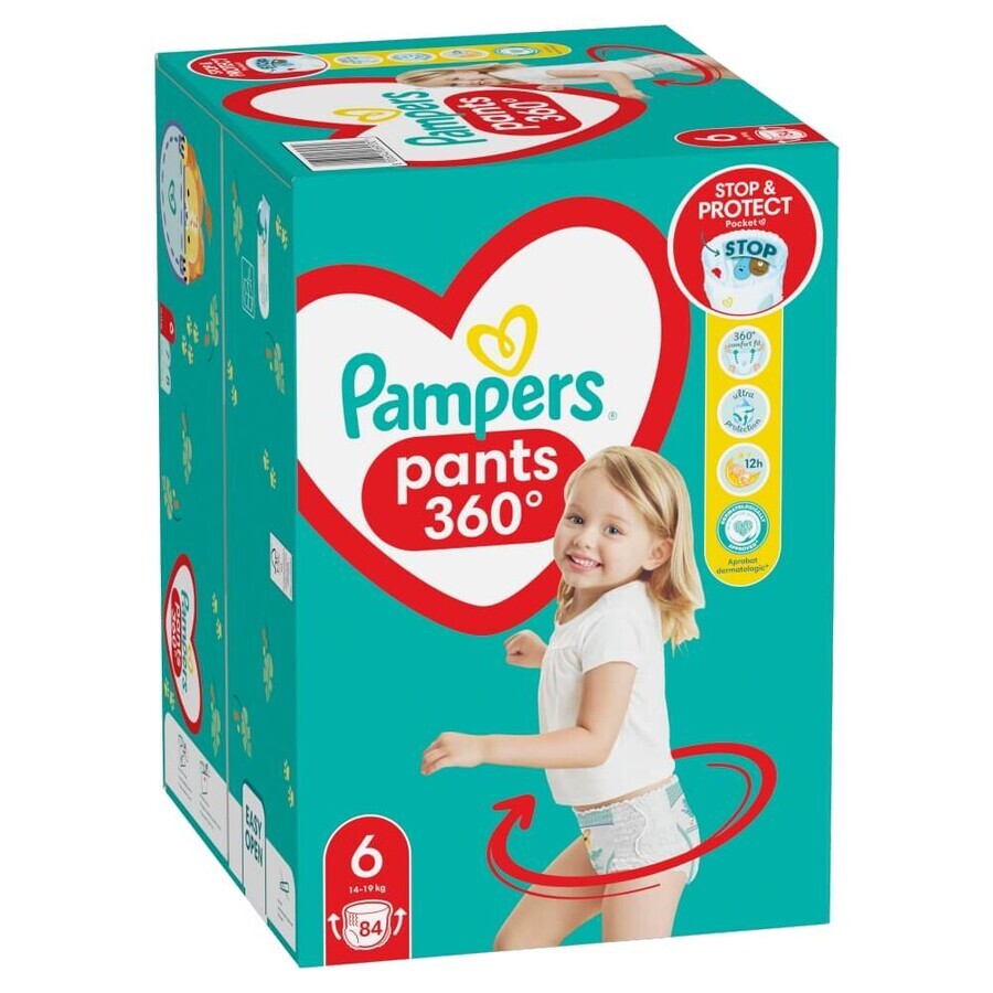 Pampers Pants, scutece, mărimea 6, 14-19 kg, 84 buc