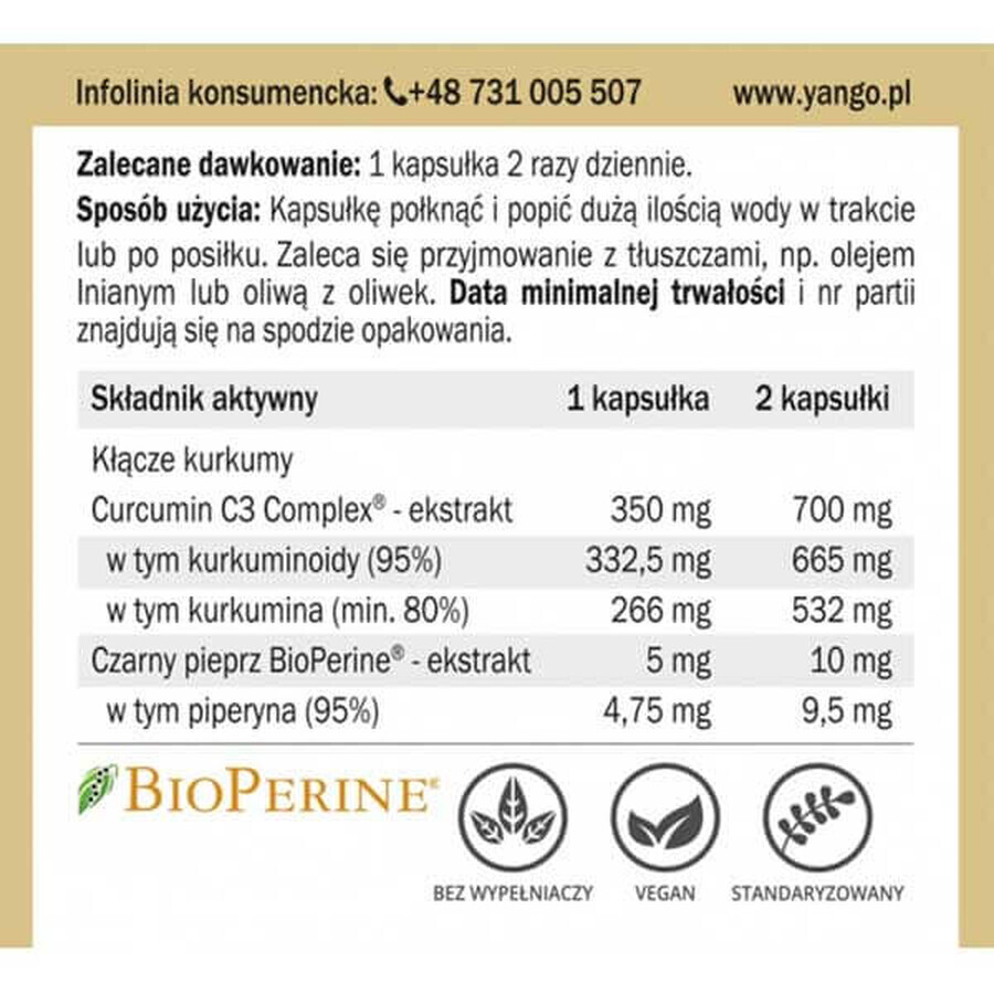 Yango Curcumin 95, 60 Kapseln