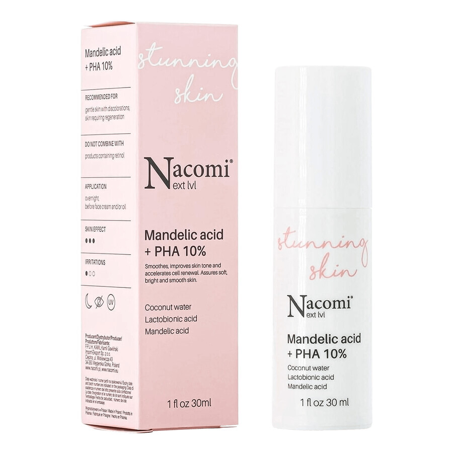 Nacomi Next Level, night serum with mandelic acid and PHA 10%, 30 ml